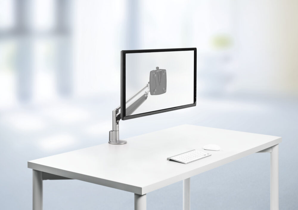 NOVUS Clu I with table mount – the all-rounder with gas spring, also perfect for your home office.