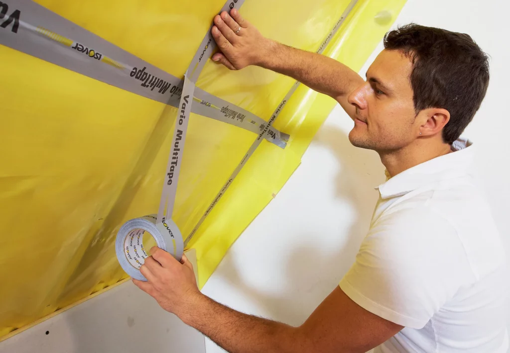 Applying and installing a vapour barrier membrane