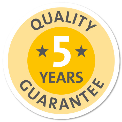 Extended 5-year guarantee (except wearing parts)
