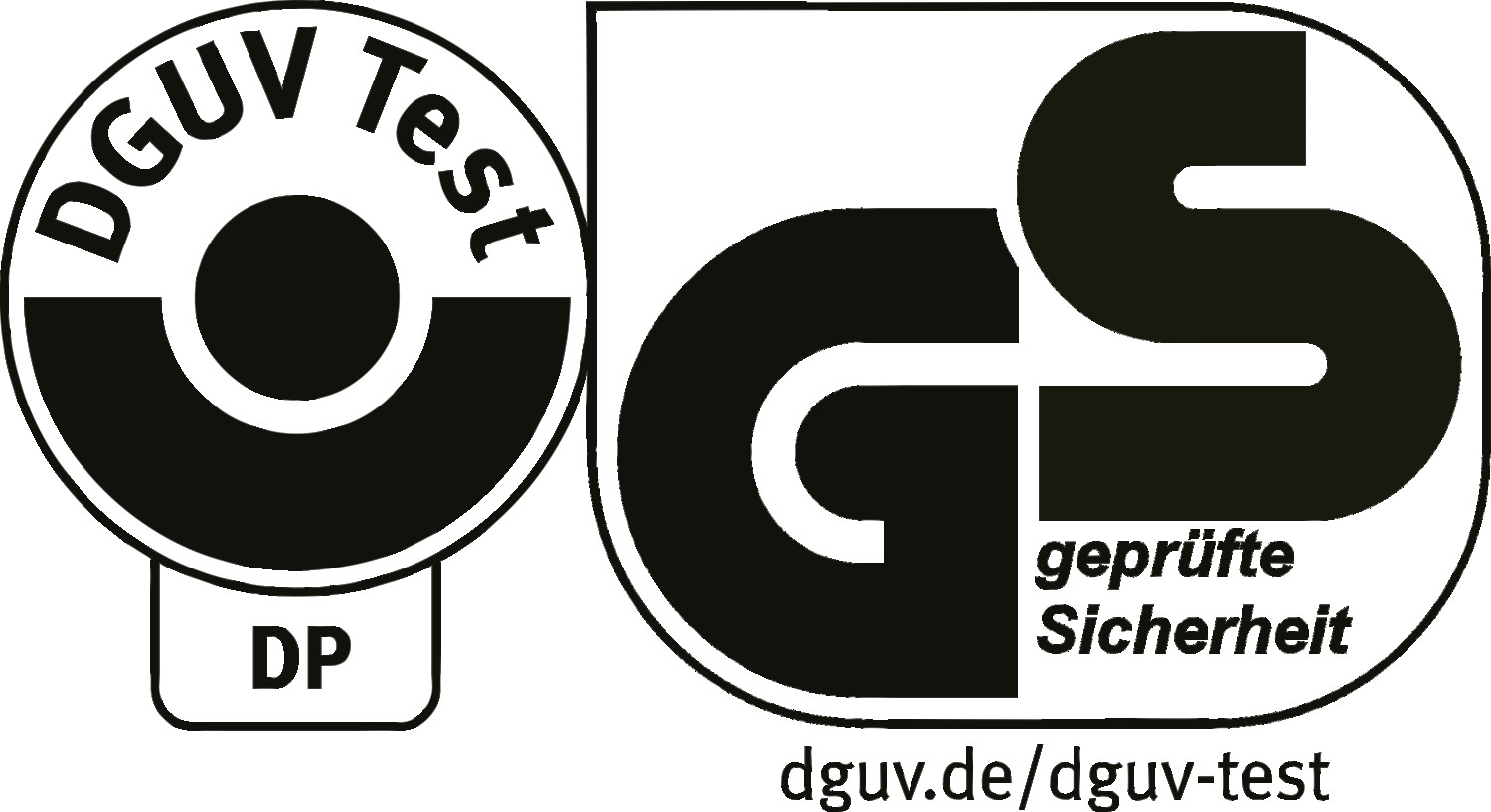 Carries the GS DGUV (German Statutory Accident Insurance Association) test mark