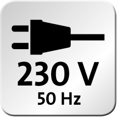 Machines must be connected to the standard 230 V / 50 Hz mains power supply using an adapter provided with the product.
