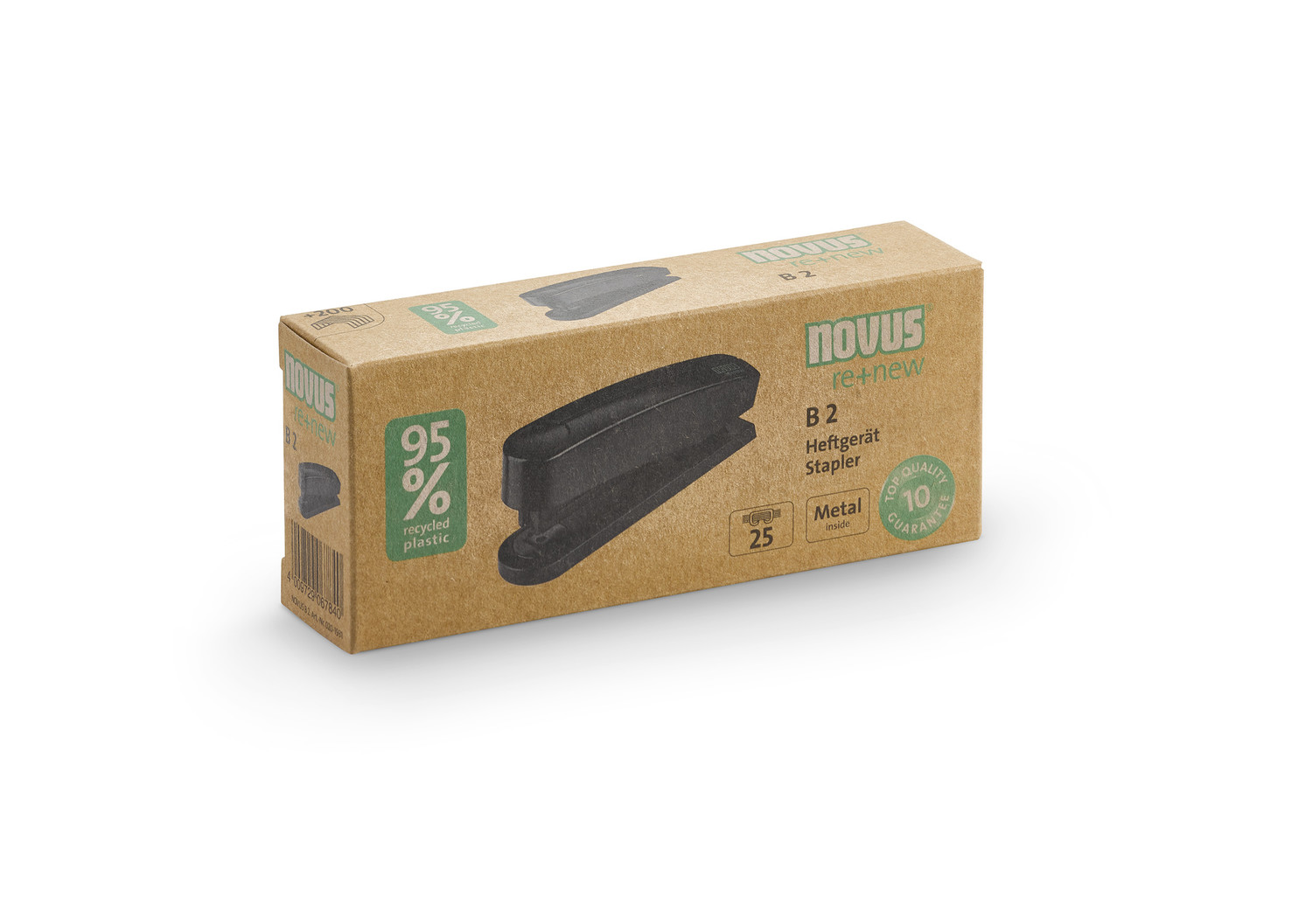 Environmentally friendly packaging without plastic: NOVUS B 2 re+new