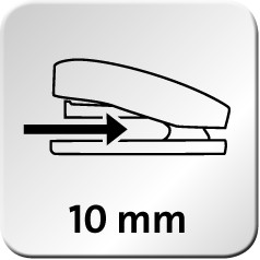 Maximální hloubka vkládání papíru činí 10 mm.