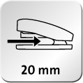 Maximální hloubka vkládání papíru činí 20 mm.