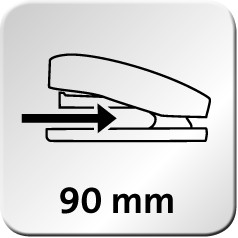 Maximální hloubka vkládání papíru činí 90 mm.