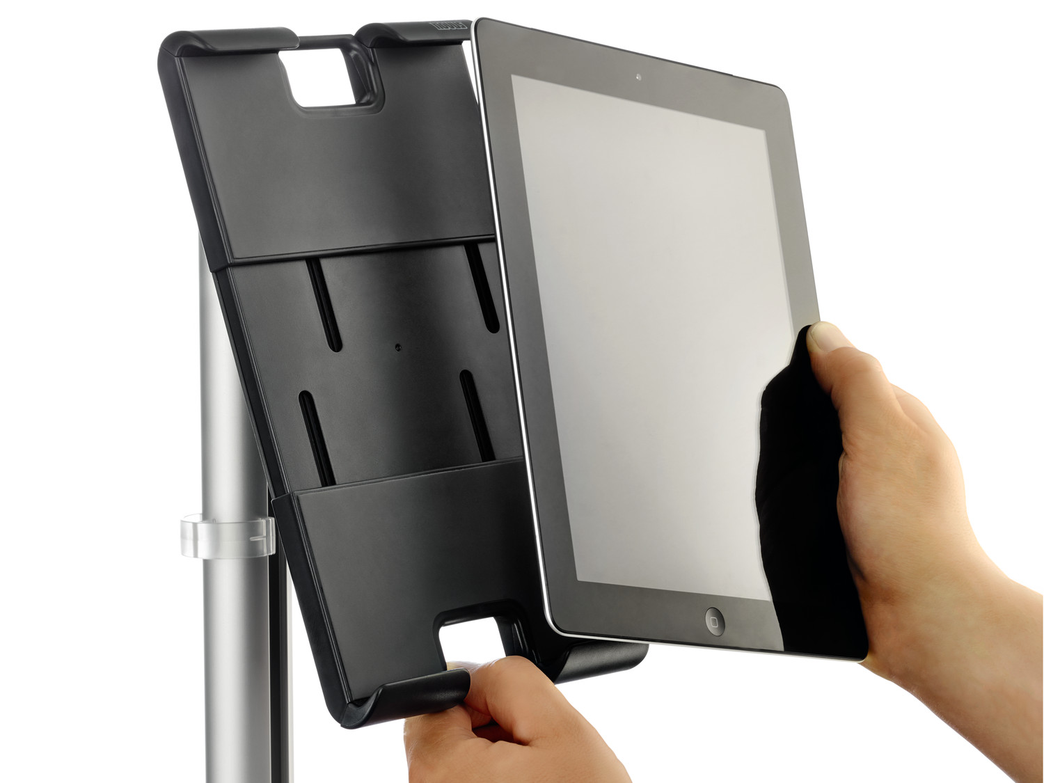A tablet is easy to insert in portrait format.