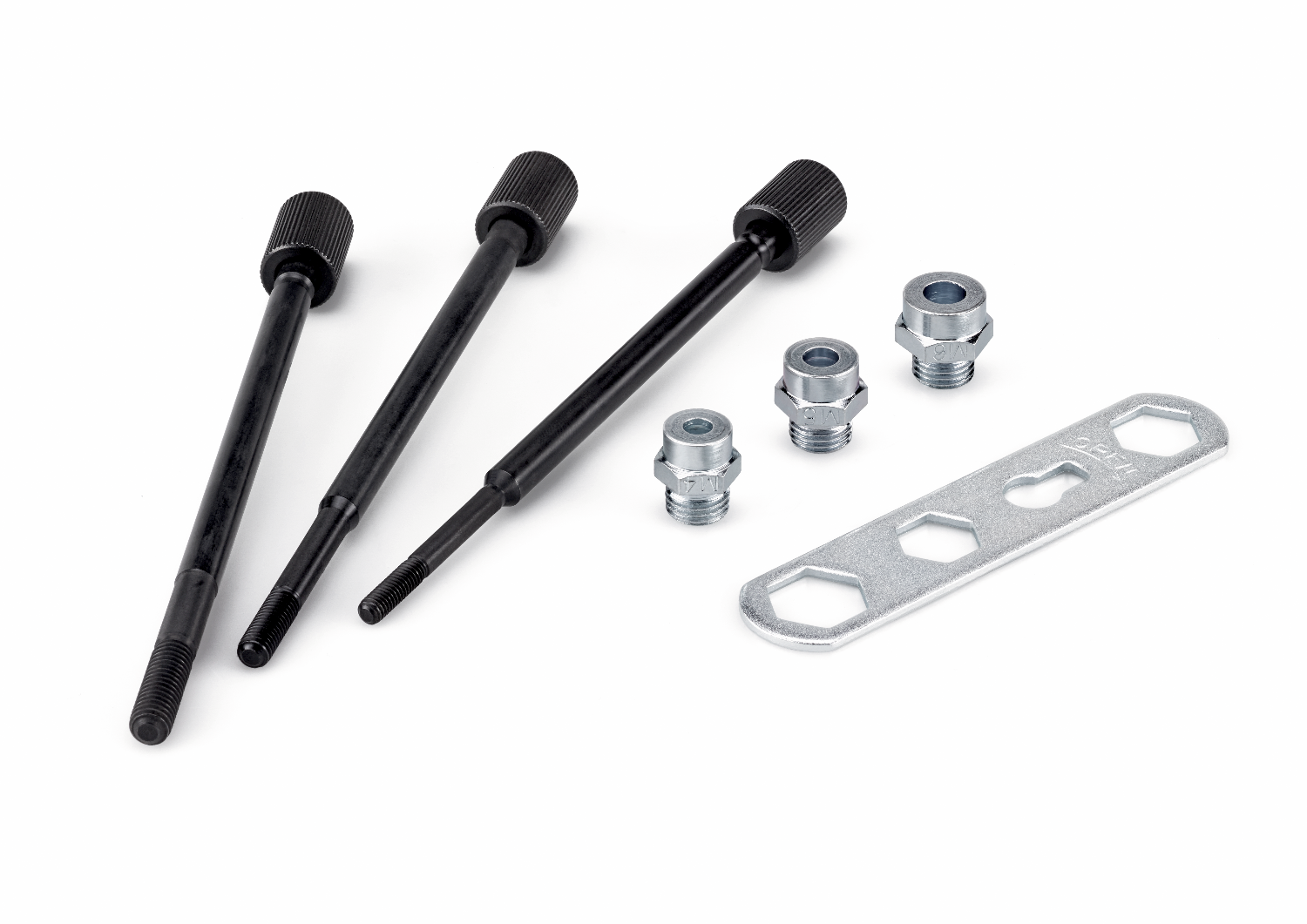 Geïntegreerde mondstukken voor M4, M5, M6 en bijpassende schroefdraaddoorn-adapters en montagesleutel