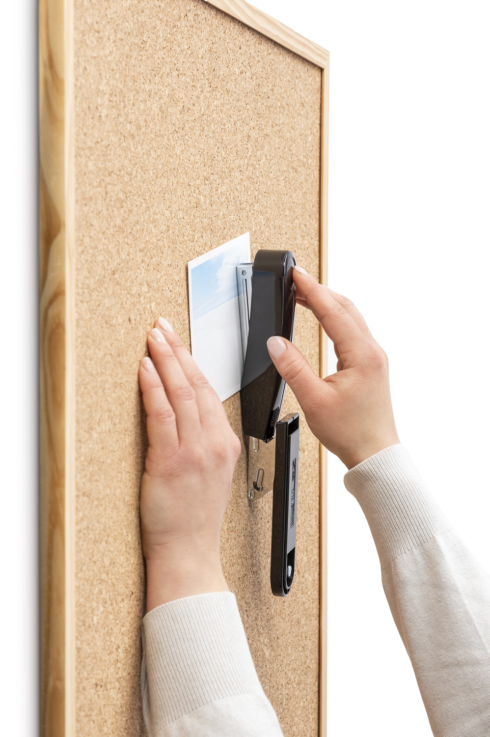 Nailing makes it easy to tack e.g. notices, photos and to a cork pin board.