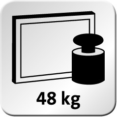 El valor indica la máxima capacidad de carga del elemento de soporte o el peso máximo de un monitor montable en kg.